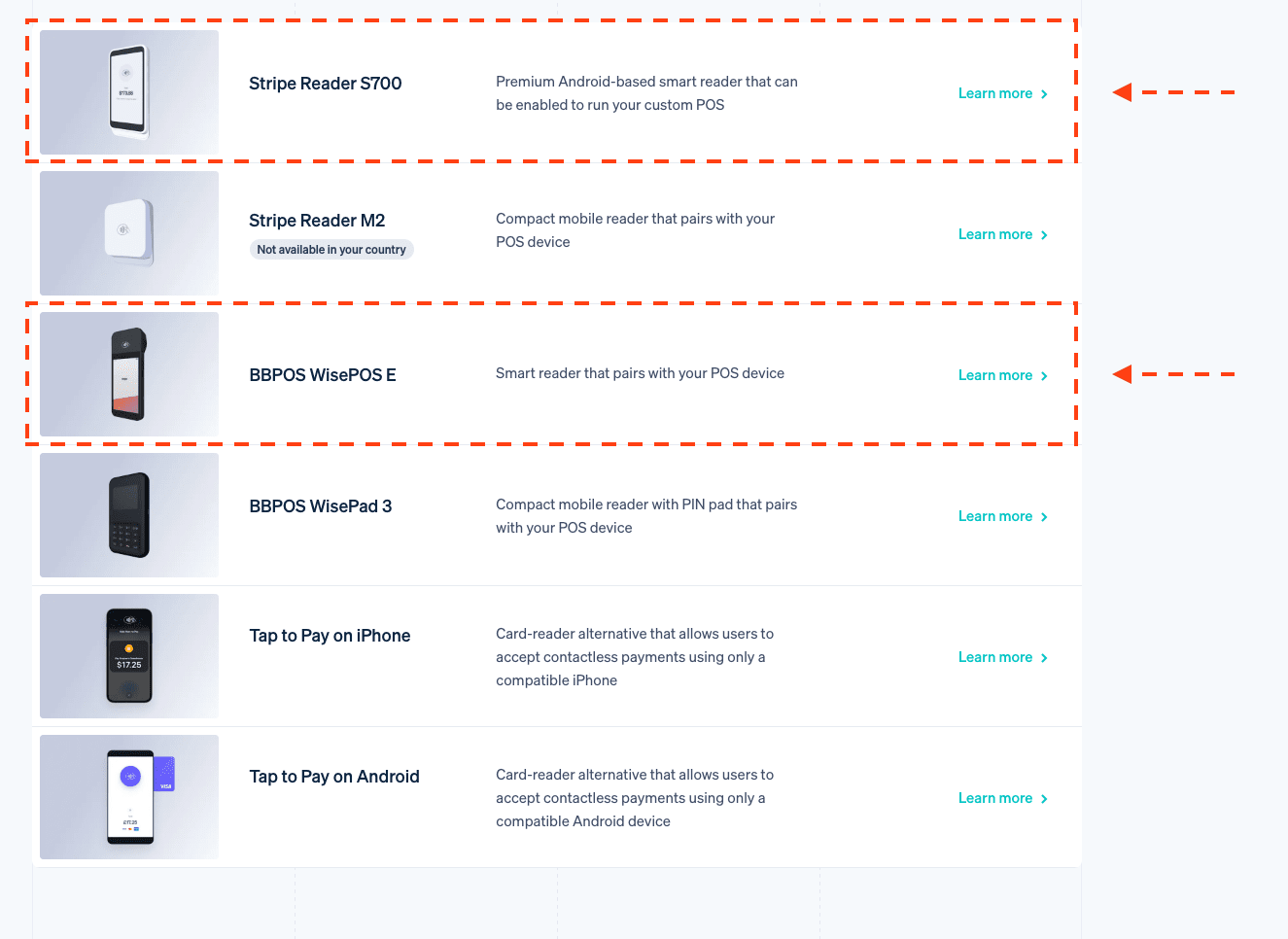 Stripe Terminal Hardware